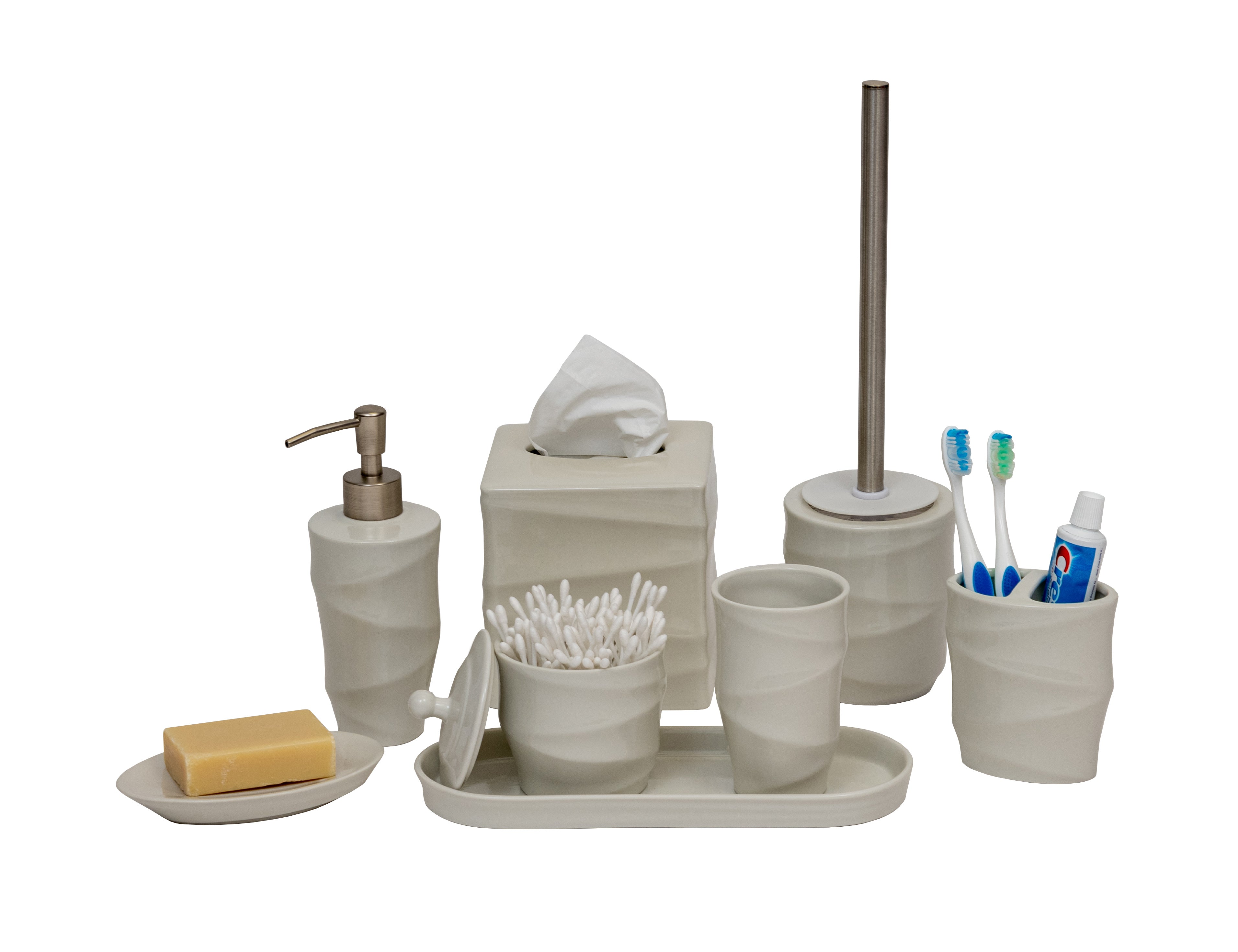 Silhouette White Bath Accessories